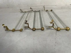 Online Pamono Art Deco Towel Holder in Glass and Brass, 1890s