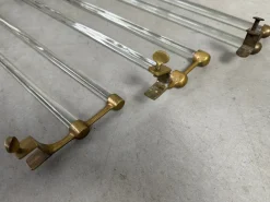 Online Pamono Art Deco Towel Holder in Glass and Brass, 1890s
