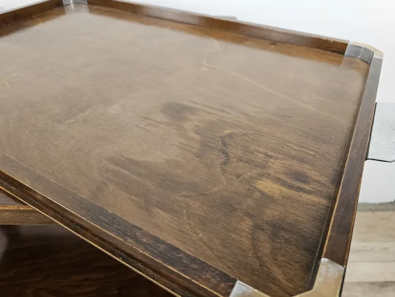 Pamono Art Deco Tray in Wood and Metal by Fada Asiago, 1930> Trays