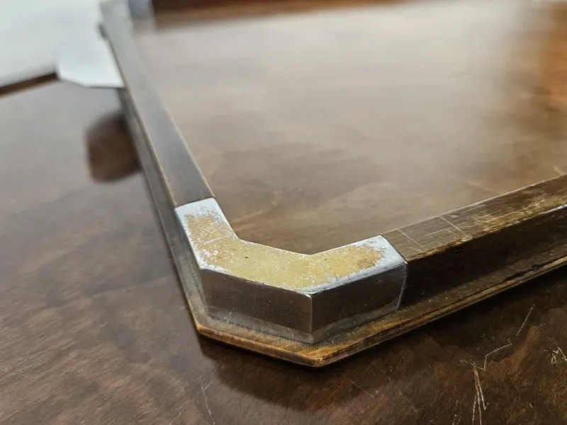 Pamono Art Deco Tray in Wood and Metal by Fada Asiago, 1930> Trays