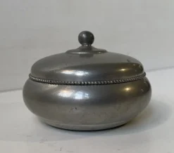 Pamono Art Deco Trinket Jar in Pewter by Just Andersen, 1930s><noscript><img width=