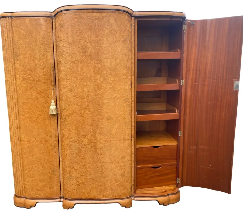 Clearance Pamono Art Deco Triple Wardrobe by Harry and Lou Epstein, 1930s