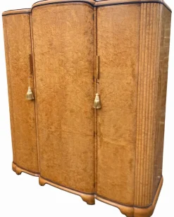 Clearance Pamono Art Deco Triple Wardrobe by Harry and Lou Epstein, 1930s