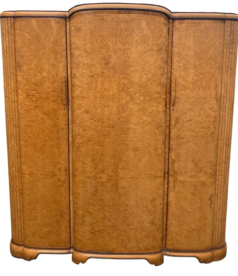 Clearance Pamono Art Deco Triple Wardrobe by Harry and Lou Epstein, 1930s