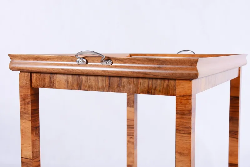 Pamono Art Deco Trolley in Walnut, 1930s> Serving Bar Carts & Trolleys