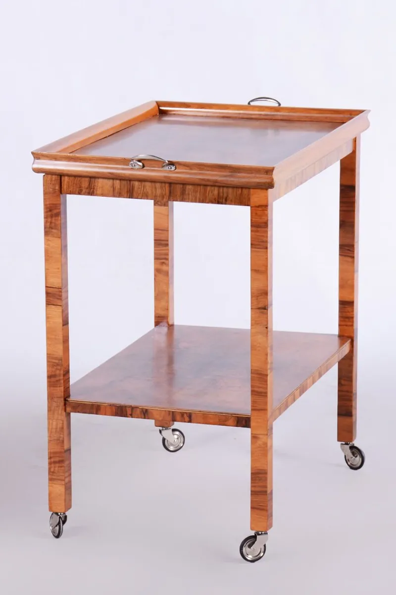 Pamono Art Deco Trolley in Walnut, 1930s> Serving Bar Carts & Trolleys