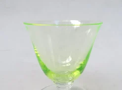 Pamono Art Deco Uranium Glass Liqueur Glasses, 1920s, Set of 6><noscript><img width=