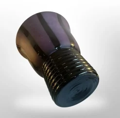 Pamono Art Deco Vase in Black Hyalite Glass, 1930><noscript><img width=