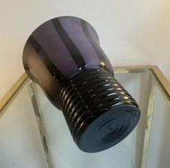Pamono Art Deco Vase in Black Hyalite Glass, 1930><noscript><img width=