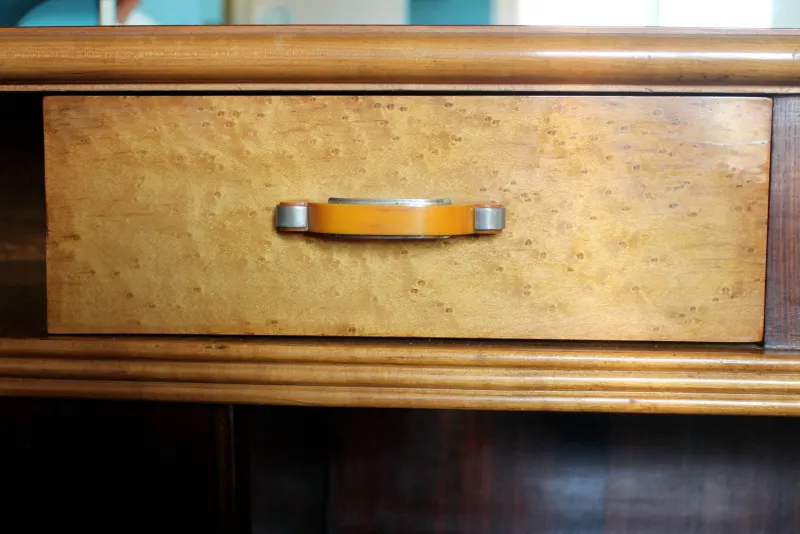 Pamono Art Deco Veneer Rosewood and Maple Vanity with Bakelite Handles, Italy, 1930s> Dressing Tables