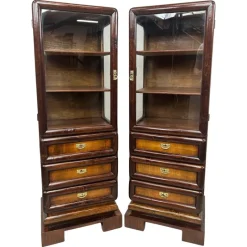 New Pamono Art Deco Vitrines, 1930s, Set of 2