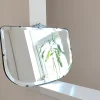 Pamono Art Deco Wall Mirror with Bevelled Frameless Edge and Chrome Fantail Crest, 1930s> Mirrors