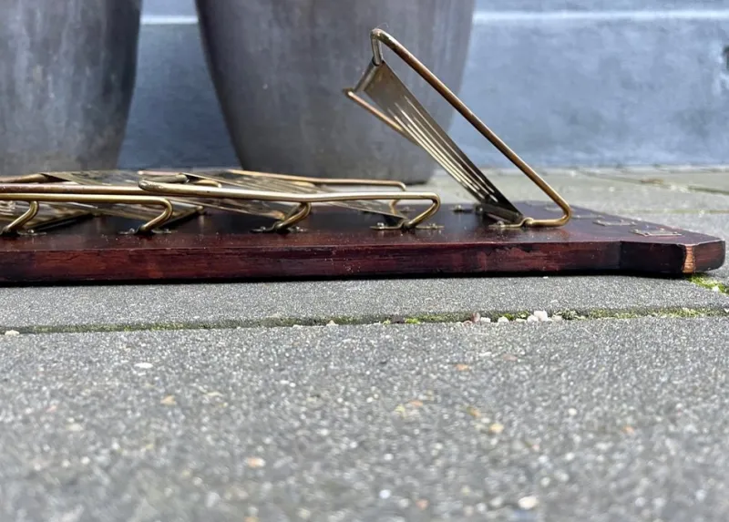 Pamono Art Deco Wall Mounted Magazine Rack, Germany, 1920s> Magazine Racks