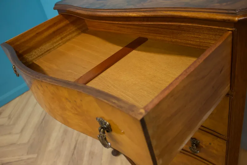 Sale Pamono Art Deco Walnut and Walnut Veneer Chest of Drawers, 1950s