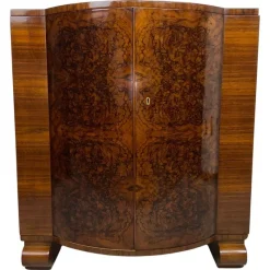 Best Pamono Art Deco Walnut Bar Cabinet attributed to Thonet, 1930s
