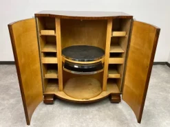 Best Pamono Art Deco Walnut Bar Cabinet attributed to Thonet, 1930s