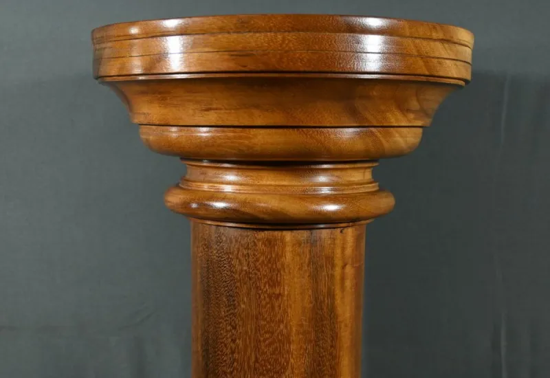 Pamono Art Deco Walnut Column, 1930> Pedestals And Columns