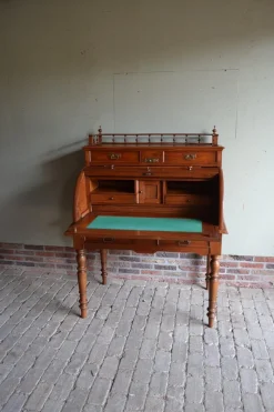 Discount Pamono Art Deco Walnut Cylinder Desk