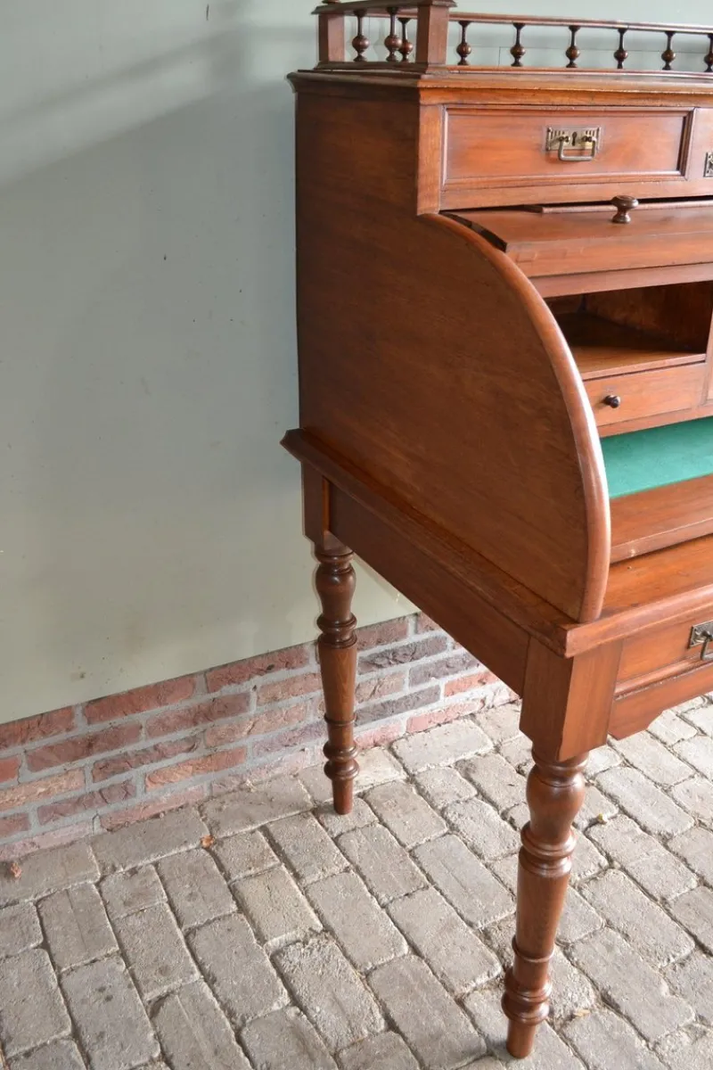 Discount Pamono Art Deco Walnut Cylinder Desk