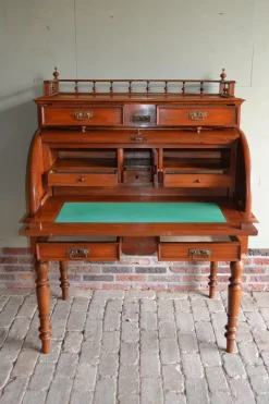 Discount Pamono Art Deco Walnut Cylinder Desk