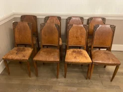 New Pamono Art DEco Walnut Dining Tables and Chairs, Set of 12