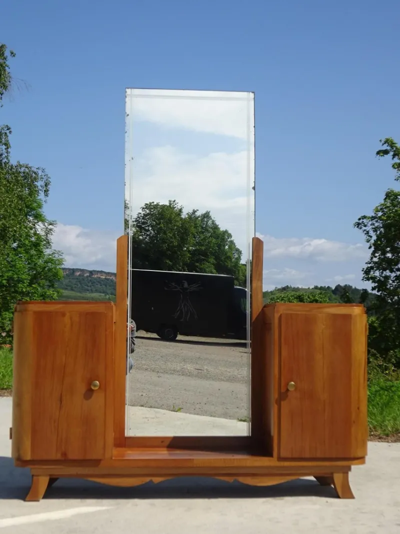 Pamono Art Deco Walnut Dressing Table, 1920s> Dressing Tables