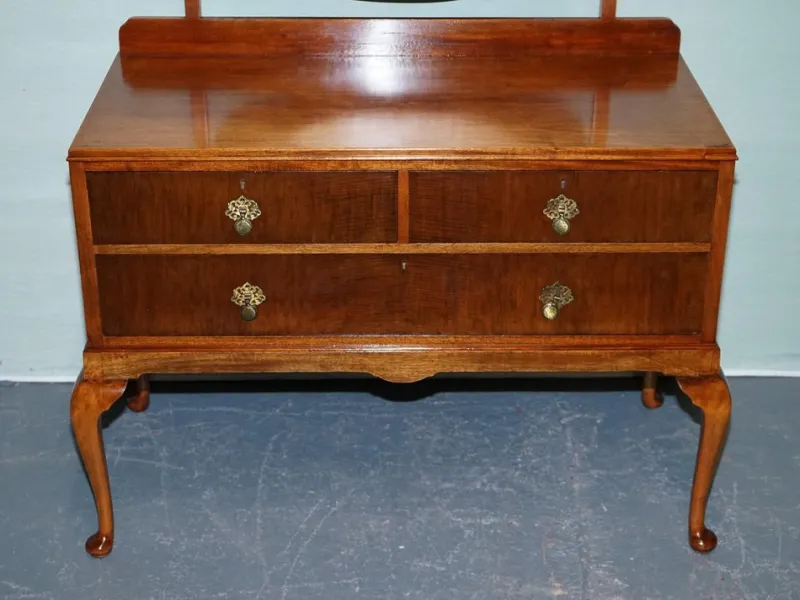 Pamono Art Deco Walnut Dressing Table, 1930s> Dressing Tables