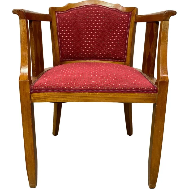 Sale Pamono Art Deco Walnut Office Chair, 1930s