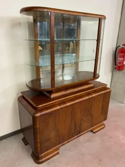 Clearance Pamono Art Deco Walnut Showcase, 1930s