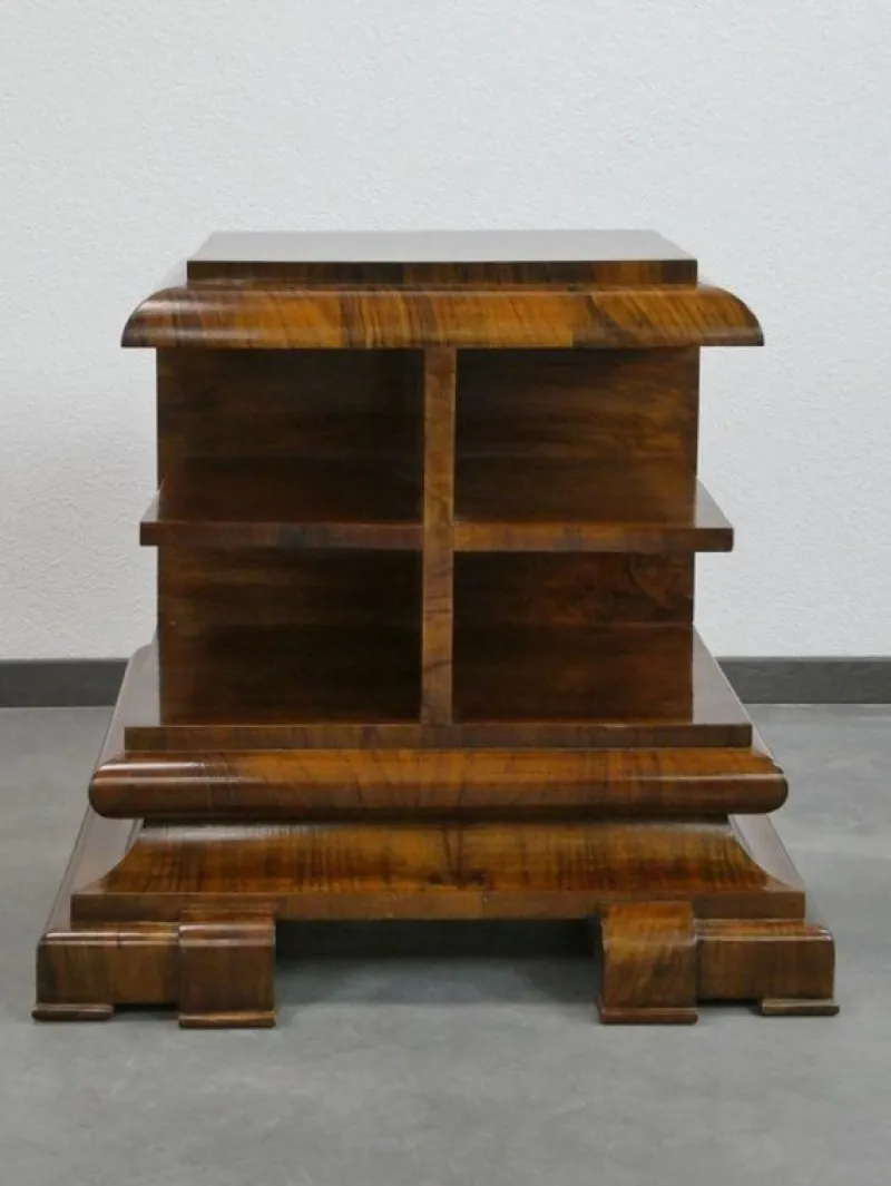 Hot Pamono Art Deco Walnut Showcase, 1930s, Set of 2
