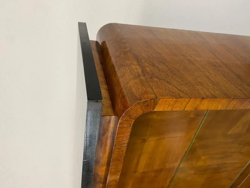 Pamono Art Deco Walnut Showcase, 1930s
