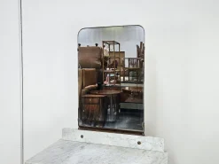 Best Pamono Art Deco Walnut Storage Unit with White Marble, 1940