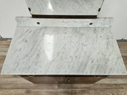 Best Pamono Art Deco Walnut Storage Unit with White Marble, 1940