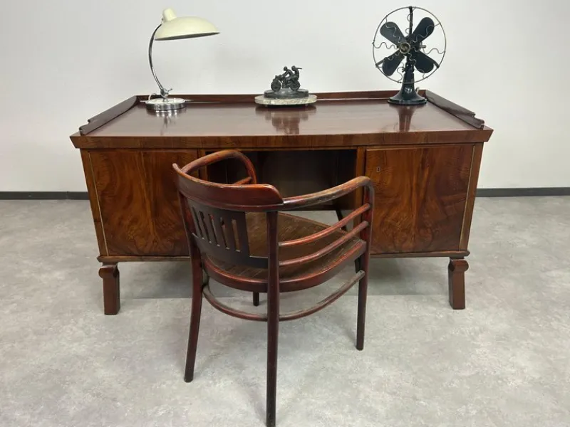 Pamono Art Deco Walnut Writing Desk, 1930s> Desks