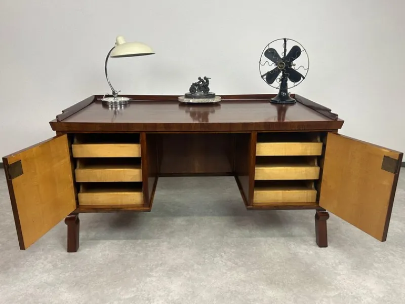 Pamono Art Deco Walnut Writing Desk, 1930s> Desks