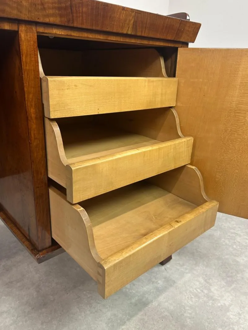 Pamono Art Deco Walnut Writing Desk, 1930s> Desks