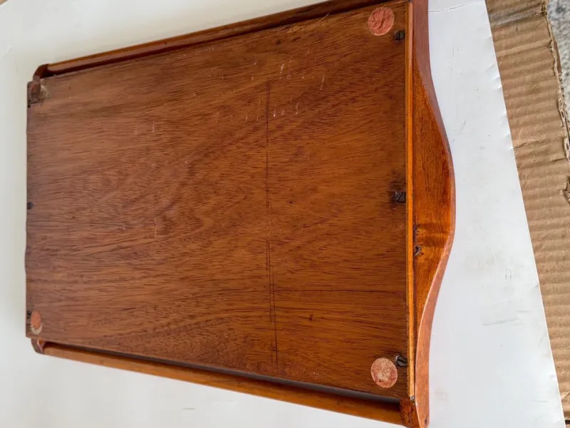 Pamono Art Deco Wood Marquetry Tray, France, 1940s> Trays