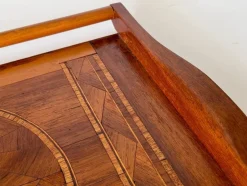 Pamono Art Deco Wood Marquetry Tray, France, 1940s><noscript><img width=