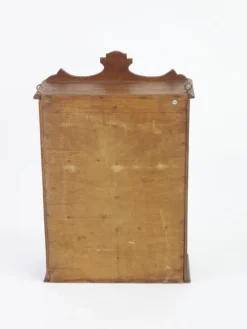 Pamono Art Deco Wooden Apothecary Cabinet with Beveled Mirror and Shelves, 1940s><noscript><img width=