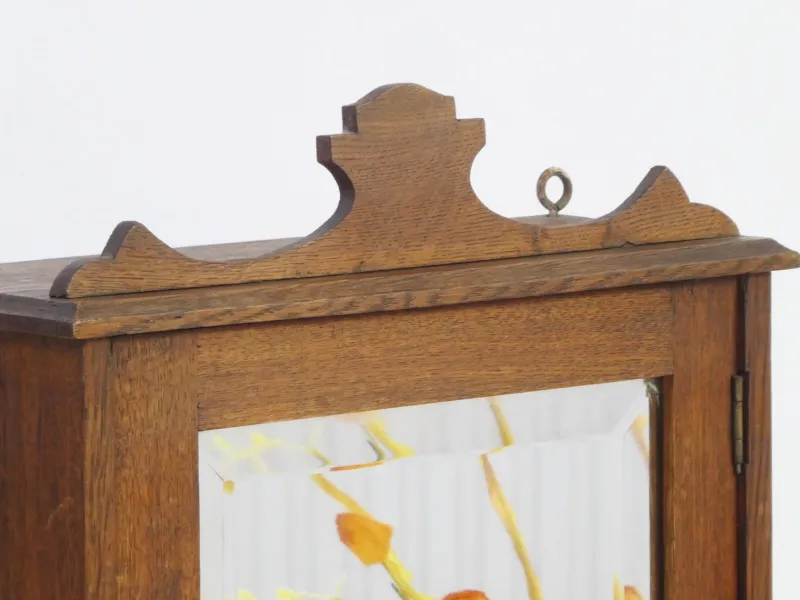Pamono Art Deco Wooden Apothecary Cabinet with Beveled Mirror and Shelves, 1940s> Shelves & Wall Units
