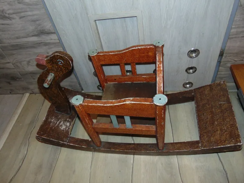 Pamono Art Deco Wooden Duck, Rocker, 1920s> Children's Chairs