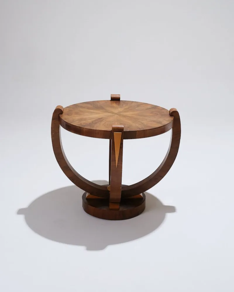 Online Pamono Art Deco Wooden Pedestal Table, 1930s