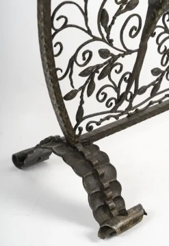 Pamono Art Deco Wrought Iron Fire Screen, 1930s