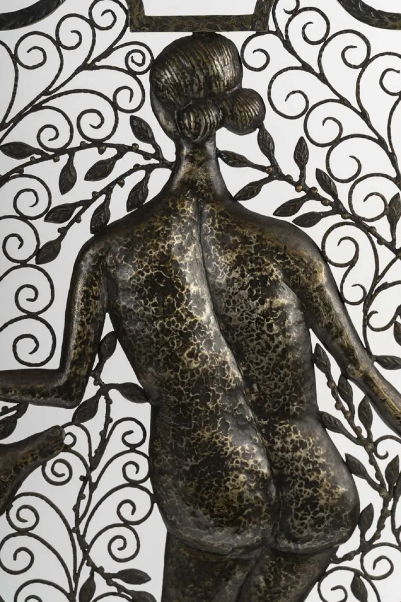 Pamono Art Deco Wrought Iron Fire Screen, 1930s
