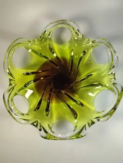 Pamono Art Glass Bowl by Milan Dobiáš for Chříbská, 1964> Bowls