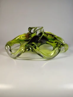 Pamono Art Glass Bowl by Milan Dobiáš for Chříbská, 1964><noscript><img width=