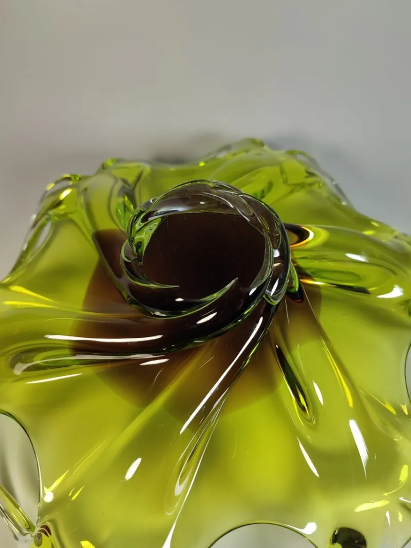 Pamono Art Glass Bowl by Milan Dobiáš for Chříbská, 1964> Bowls