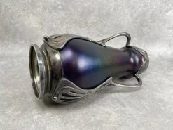 Pamono Art Nouveau Art Glass Vase attributed to Wilhelm Kralik Sohne, 1890s><noscript><img width=