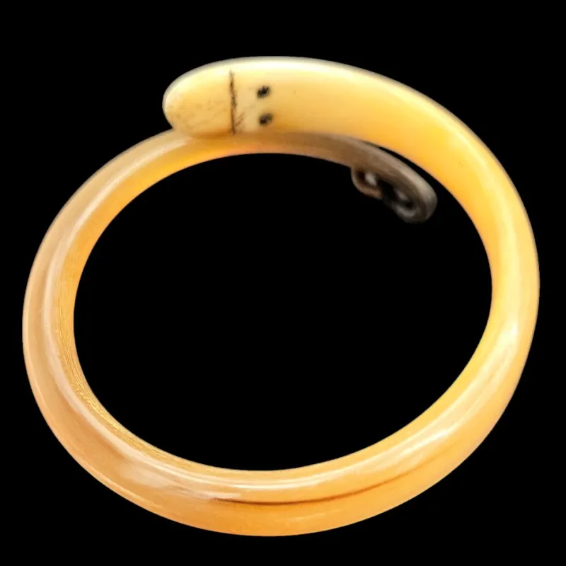 Pamono Art Nouveau Bakelite Bangle in Snake Shape, 1910s> Bracelets