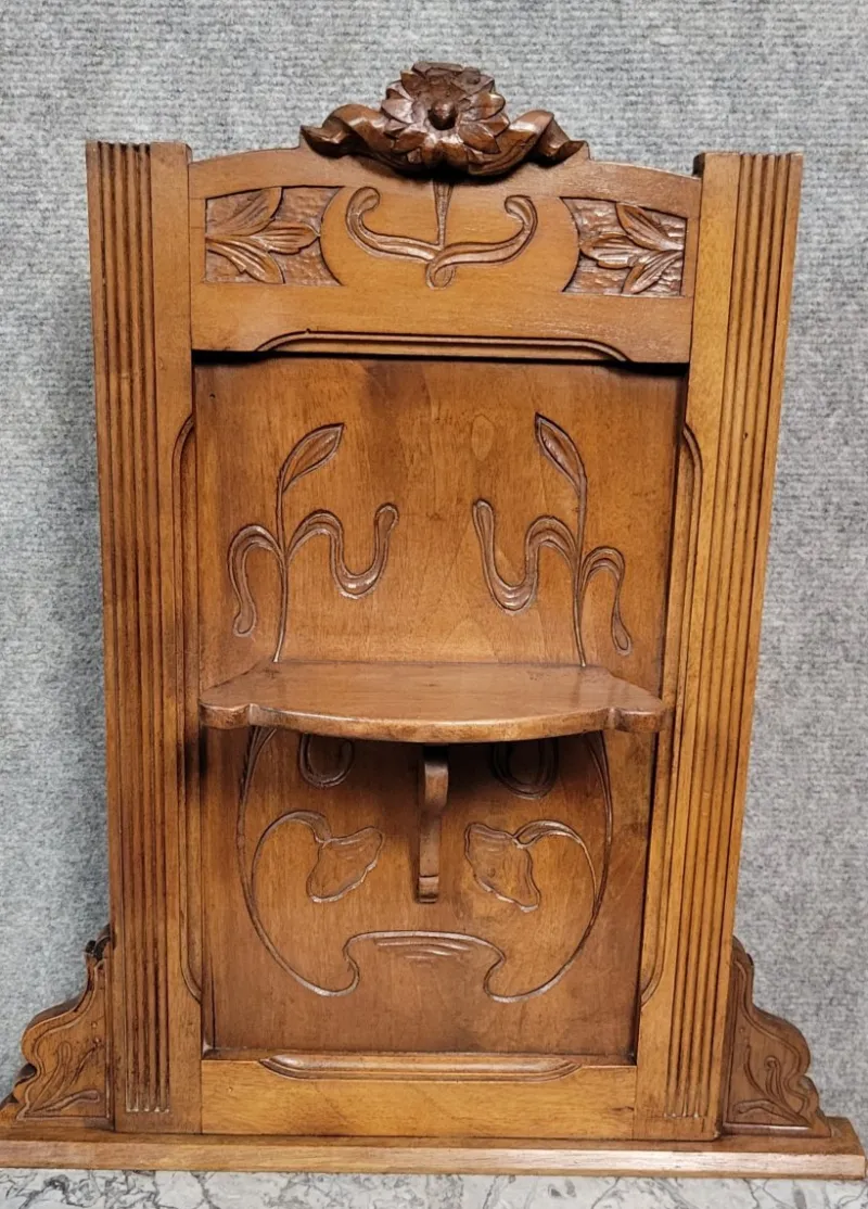 Pamono Art Nouveau Bedside Tables in Walnut, 1890s, Set of 2> Nightstands